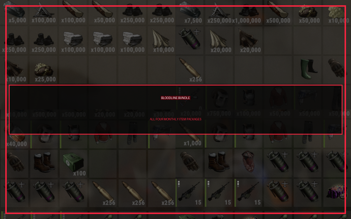 Bloodline Bundle with all four monthly item packages